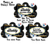 Steelers dog collar handmade adjustable buckle football 1" or 5/8" wide or leash Petcollarshandmade