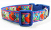 Candy Crush dog collar handmade adjustable buckle collar 1" wide or leash $6 - Petcollarshandmades