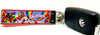 Skittles Key Fob Wristlet Keychain 1"wide Zipper pull Camera strap snack food - Petcollarshandmades