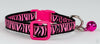 Zebra Print cat & small dog collar 1/2" wide adjustable handmade bell leash - Petcollarshandmades