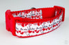 Valentine dog collar handmade adjustable buckle collar 1"wide or leash fabric - Petcollarshandmades