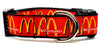 McDonald's dog collar handmade adjustable buckle 1"or 5/8" wide or leash Petcollarshandmade