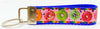 Donuts Key Fob Wristlet Keychain 1"wide Zipper pull Camera strap handmade Petcollarshandmade