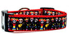 Day Of The Dead dog collar handmade adjustable buckle collar 1" wide or leash - Petcollarshandmades
