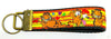Garfield Key Fob Wristlet Keychain 1"wide Zipper pull Camera strap - Petcollarshandmades
