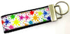 Splatter Paint Key Fob Wristlet Keychain 1 1/4"wide Zipper pull Camera strap Petcollarshandmade