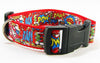 Super Hero dog collar handmade adjustable buckle collar 1" wide or leash Petcollarshandmade