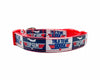 Top Gun GOOSE dog collar adjustable buckle 1" or 5/8" wide or leash Movie Petcollarshandmade