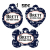 Pet ID Tag New York Yankees Personalized Custom Double Sided Pet Tag Football Petcollarshandmade