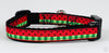 Watermelon cat or small dog collar 1/2" wide adjustable handmade bell or leash Petcollarshandmade