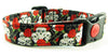 Skulls dog collar Handmade adjustable buckle collar 1" wide or leash Petcollarshandmade