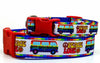 VW Bus dog collar handmade  adjustable buckle collar 1" or 5/8" wide or leash Petcollarshandmade