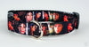 Michael dog collar handmade adjustable buckle collar 5/8" wide or leash fabric - Petcollarshandmades