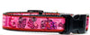 Cheshire Cat dog collar handmade adjustable buckle collar 1"wide or leash fabric - Petcollarshandmades