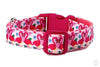 Pink Flamingo Dog collar handmade adjustable buckle 5/8"wide or leash Petcollarshandmade