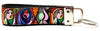 Picasso Key Fob Wristlet Keychain 1" wide Zipper pull Camera strap handmade - Petcollarshandmades
