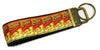 Cheetos Key Fob Wristlet Keychain 1"wide Zipper pull Camera strap handmade - Petcollarshandmades