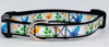 Butterflies cat or small dog collar 1/2" wide adjustable handmade bell or leash Petcollarshandmade
