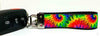 Tie Dye Key Fob Wristlet Keychain 1"wide Zipper pull Camera strap handmade Petcollarshandmade