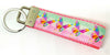 Butterflies Key Fob Wristlet Keychain 1"wide Zipper pull Camera strap handmade Petcollarshandmade