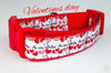 Valentine dog collar handmade adjustable buckle collar 1"wide or leash fabric - Petcollarshandmades