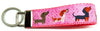 Dachshund Key Fob Wristlet Keychain 1"wide Zipper pull Camera strap handmade - Petcollarshandmades