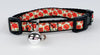 Poppies cat or small dog collar 1/2" wide adjustable handmade bell or leash Petcollarshandmade