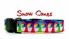Snow Cones dog collar handmade  adjustable buckle collar 1" or 5/8"wide or leash Petcollarshandmade