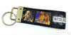 Beetlejuice Key Fob Wristlet Keychain 1 1/4"wide Zipper pull Camera strap - Petcollarshandmades