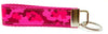 Camo Pink Key Fob Wristlet Keychain 1"wide Zipper pull Camera strap handmade Petcollarshandmade