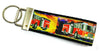 Fireman Key Fob Wristlet Keychain 1"wide Zipper pull Camera strap handmade - Petcollarshandmades