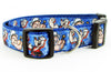 Popeye dog collar handmade, adjustable, buckle collar, 1" wide, blue or leash Petcollarshandmade