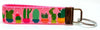 Cactus Key Fob Wristlet Keychain 1"wide Zipper pull Camera strap handmade - Petcollarshandmades