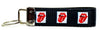 Rolling Stones Key Fob Wristlet Keychain 1"wide Zipper pull Camera strap - Petcollarshandmades