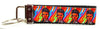 David Bowie Key Fob Wristlet Keychain 1"wide Zipper pull Camera strap - Petcollarshandmades