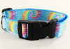 Tie Dye dog collar handmade adjustable buckle collar 1" wide or leash Petcollarshandmade