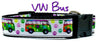 VW Bus dog collar handmade adjustable buckle collar 1" wide or leash Petcollarshandmade