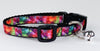 Kaleidoscope cat or small dog collar 1/2" wide adjustable handmade bell or leash Petcollarshandmade