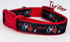Thriller Michael dog collar Handmade adjustable buckle collar 1" wide or leash Petcollarshandmade