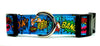 Super Hero dog collar handmade adjustable buckle 1"or 5/8" wide or leash blue Petcollarshandmade