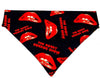 Rocky Horror Show Dog Bandana, Over the Collar bandana, Dog collar bandana Petcollarshandmade