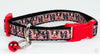 Boston Terrier cat or small dog collar 1/2" wide adjustable handmade bell leash - Petcollarshandmades
