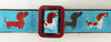 Dachshund dog collar handmade adjustable buckle collar 1" wide or leash Petcollarshandmade