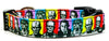 Horror Characters Dog collar handmade adjustable buckle 5/8" wide or leash Petcollarshandmade