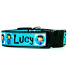 Lucy dog collar handmade adjustable buckle 1"or 5/8" wide or leash Petcollarshandmade