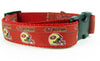 SF 49ers dog collar handmade adjustable buckle collar football 1" wide or leash Petcollarshandmade