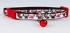 Pugs cat or small dog collar 1/2" wide adjustable handmade bell or leash Petcollarshandmade