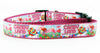 Candyland dog collar handmade adjustable buckle collar 1" wide or leash Petcollarshandmade