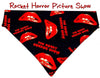 Rocky Horror Show Dog Bandana, Over the Collar bandana, Dog collar bandana Petcollarshandmade