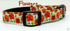 Flowers dog collar handmade adjustable buckle collar 5/8" wide or leash fabric - Petcollarshandmades